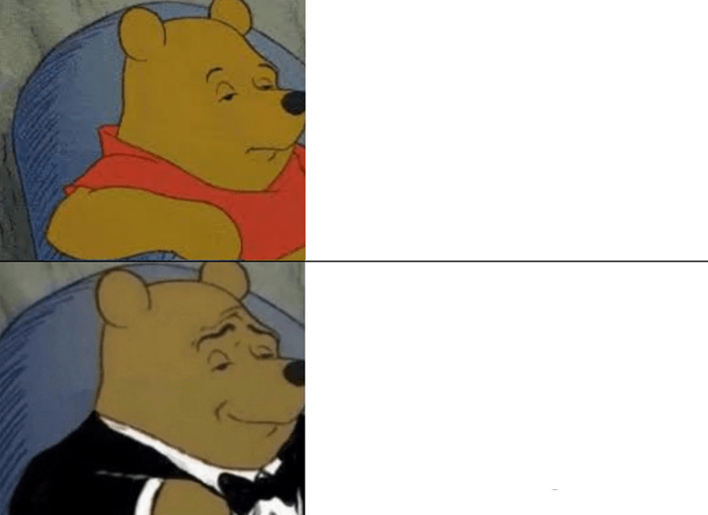 Tuxedo Winnie The Pooh meme about Gratsi
