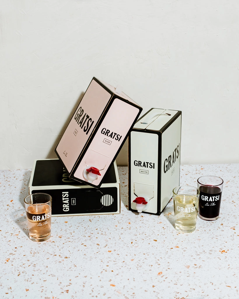 Variety Pack: Gratsi Red, White and Rosé boxes together